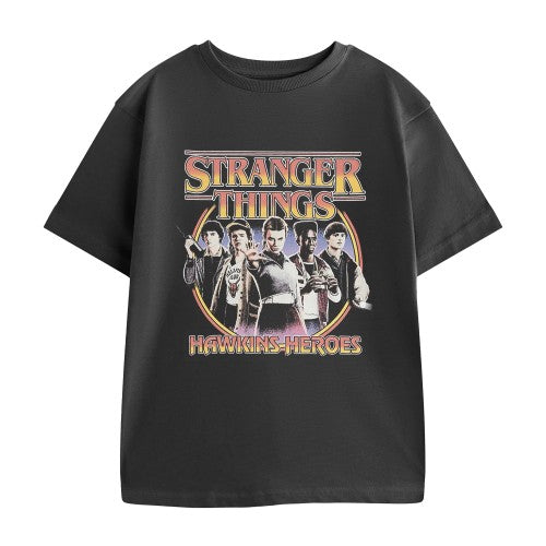 Front - Stranger Things Childrens/Kids Hawkins Heroes T-Shirt