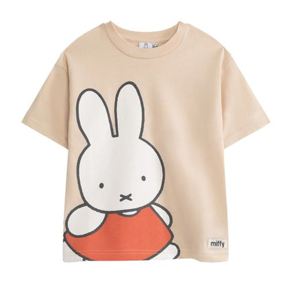 Front - Miffy Girls Character Face Short-Sleeved T-Shirt