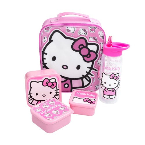 Front - Hello Kitty Girls Character Lunch Bag and Bottle