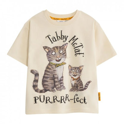 Front - Tabby McTat Childrens/Kids Purrrr-fect Short-Sleeved T-Shirt