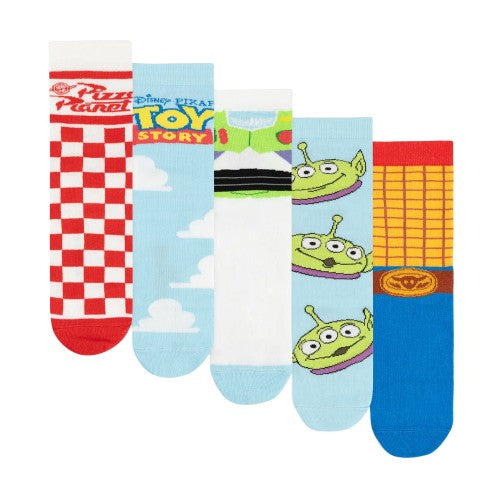 Front - Toy Story Unisex Adult Assorted Designs Calf-Length Socks (Pack of 5)