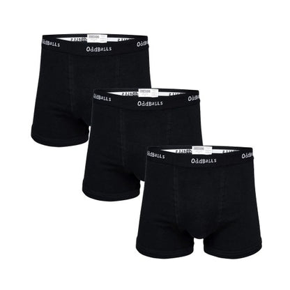 Front - OddBalls Mens Plain Boxer Shorts (Pack Of 3)
