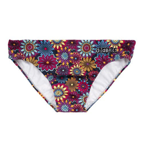 Front - OddBalls Mens Bouquet Swim Briefs