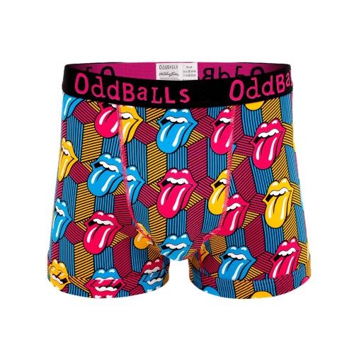 Front - OddBalls Mens Retro The Rolling Stones Boxer Shorts