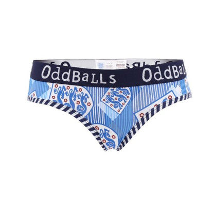 Front - OddBalls Womens/Ladies Retro England FA Briefs