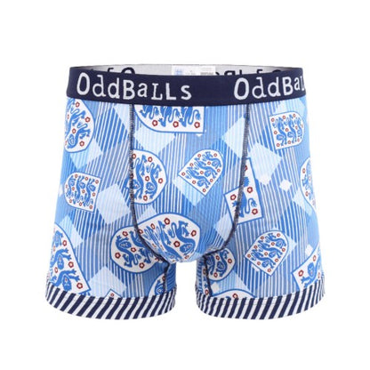 Front - OddBalls Mens Retro England FA Boxer Shorts