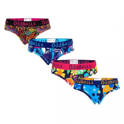 Front - OddBalls Womens/Ladies Oceanic Briefs (Pack Of 4)