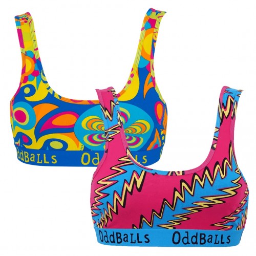 Front - OddBalls Womens/Ladies Sparkling Bralette (Pack Of 2)