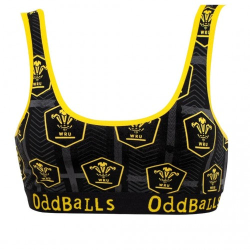 Front - OddBalls Womens/Ladies Alternate Welsh Rugby Union Bralette