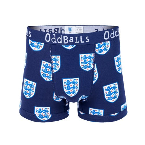 Front - OddBalls Mens Classic England FA Boxer Shorts