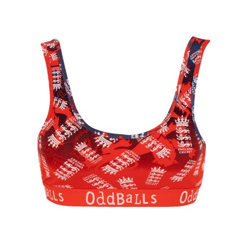 Front - OddBalls Womens/Ladies England Cricket IT20 Bralette
