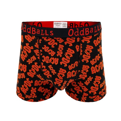 Front - OddBalls Mens Repeat Logo AC/DC Boxer Shorts