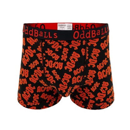 Front - OddBalls Mens Repeat Logo AC/DC Boxer Shorts