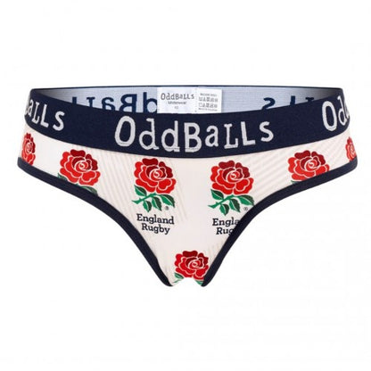 Front - OddBalls Womens/Ladies Home England Rugby Briefs