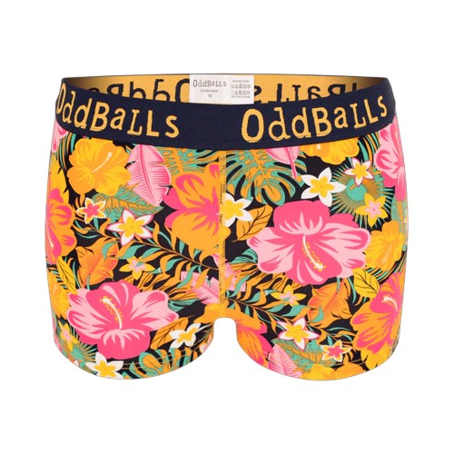 Front - OddBalls Womens/Ladies Hibiscus Boxer Shorts
