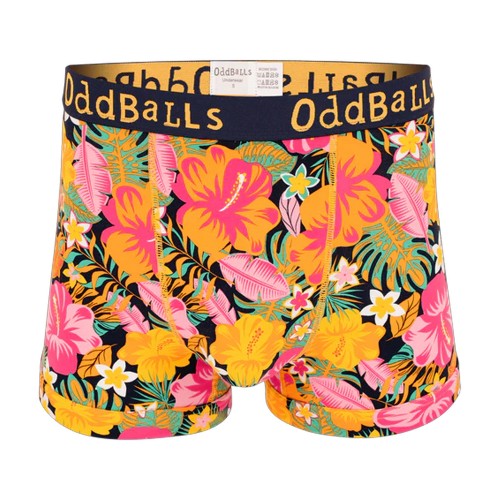 Front - OddBalls Mens Hibiscus Boxer Shorts
