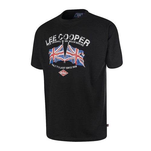 Front - Lee Cooper Mens Logo Cotton T-Shirt