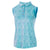 Front - Island Green Womens/Ladies Floral Sleeveless Golf Polo Shirt