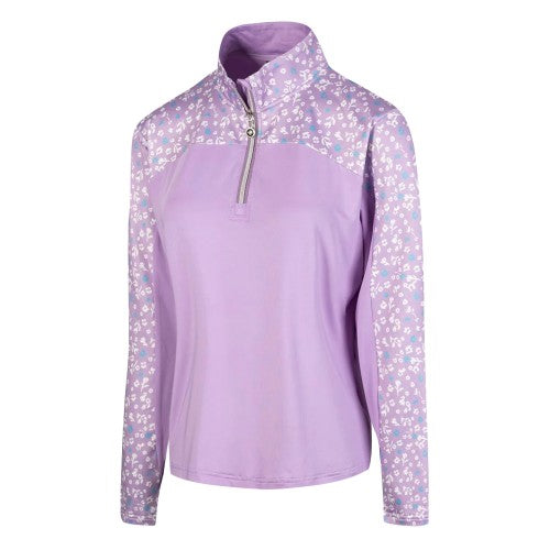 Front - Island Green Womens/Ladies Floral Base Layer Top