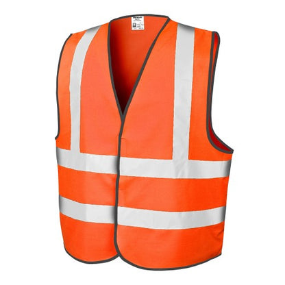 Front - Result Mens Core High-Visibility Safety Motorway Vest