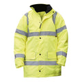 Front - Warrior Mens Nevada High Visibility Safety Jacket