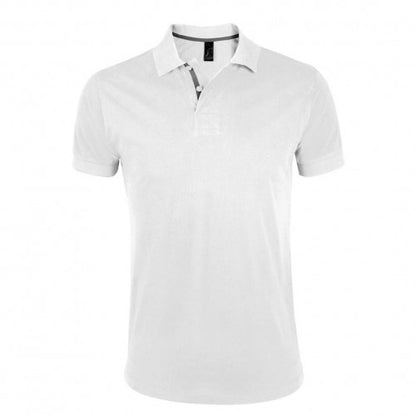 Front - SOLS Mens Portland Short Sleeve Pique Polo Shirt