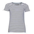 Front - SOLS Womens/Ladies Miles Striped Short Sleeve T-Shirt