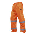 Front - Warrior Mens Seattle High Visibility Safety Trousers