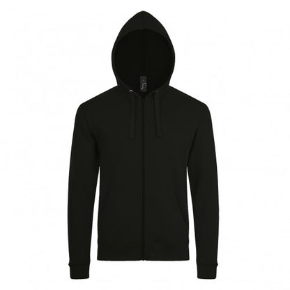 Front - SOLS Mens Stone Zip Up Plain Hoodie