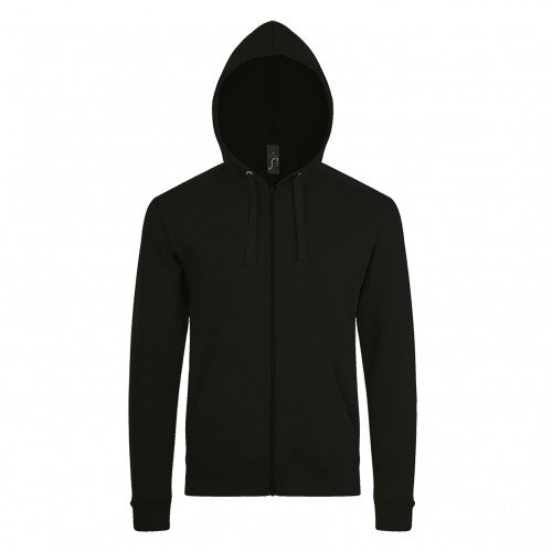 Front - SOLS Mens Stone Zip Up Plain Hoodie