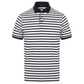 Front - Front Row Mens Striped Jersey Polo Shirt