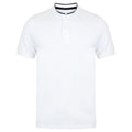 Front - Front Row Mens Stand Collar Stretch Polo Shirt