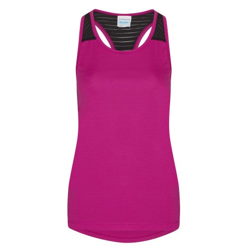 Front - AWDis Just Cool Womens/Ladies Girlie Smooth Workout Sleeveless Vest