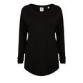 Front - SF Womens/Ladies Long Sleeve Slounge Top