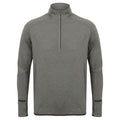 Front - Tombo Mens Long Sleeve Zip Neck Performance Top