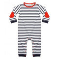 Front - Larkwood Baby Boys Long Sleeve Striped Bodysuit