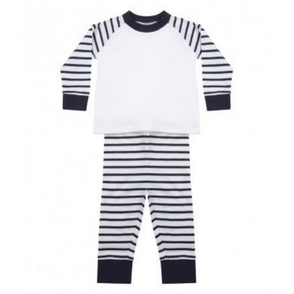 Front - Larkwood Baby Boys/Girls Striped Pyjamas
