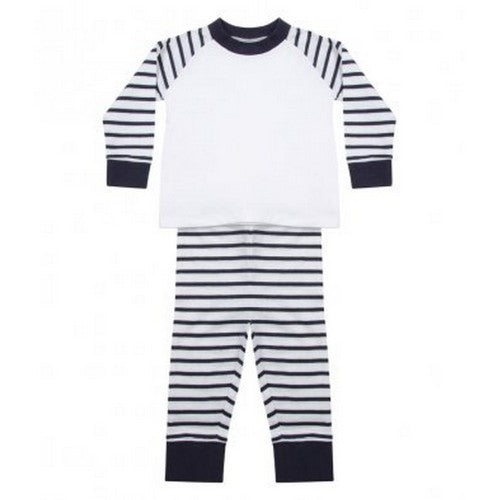 Front - Larkwood Baby Boys/Girls Striped Pyjamas