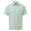 Front - Premier Mens Short Sleeve Poplin Shirt