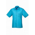 Royal Blue - Front - Premier Mens Short Sleeve Poplin Shirt