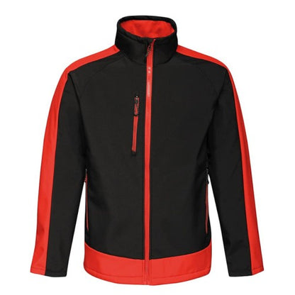 Front - Regatta  Mens Contrast Three Layer Printable Soft Shell Jacket