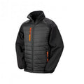 Front - Result Mens Black Compass Padded Soft Shell Jacket