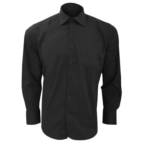 Front - SOLS Mens Brighton Long Sleeve Fitted Work Shirt