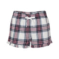 Front - SF Womens/Ladies Tartan Frill Shorts