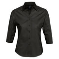 Front - SOLS Womens/Ladies Effect 3/4 Sleeve Fitted Work Shirt