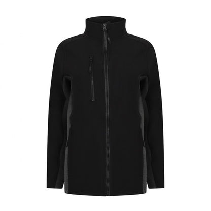 Front - Henbury Adults Unisex Contrast Soft Shell Jacket