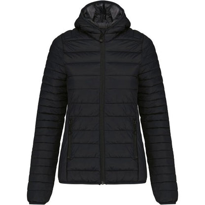 Front - Kariban Womens/Ladies Lightweight Hooded Padded Jacket