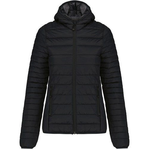 Front - Kariban Womens/Ladies Lightweight Hooded Padded Jacket