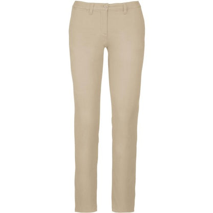 Front - Kariban Womens/Ladies Chino Trousers