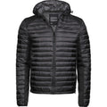 Front - Tee Jays Mens Crossover Hooded Padded Outdoor Jacket